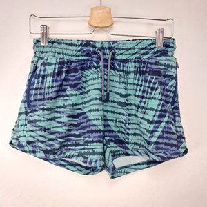 Athleta Girl Shorts XXL 16 3" Green Purple All Play Multicolor Active 531686-03
